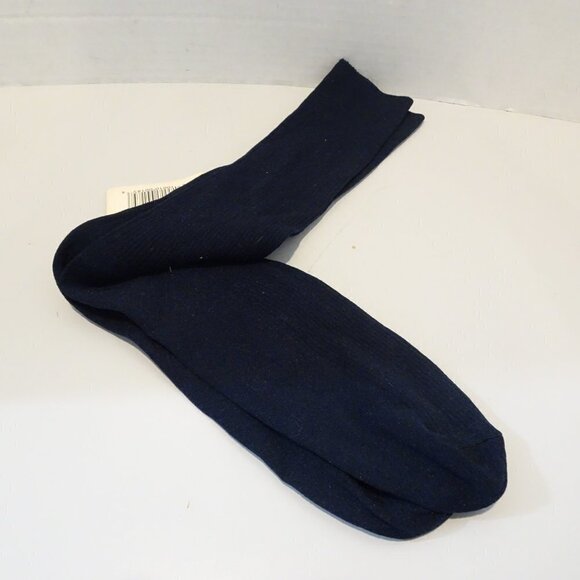 LEE VINTAGE MEN'S Anklet Ribbed Nylon SOCKS FITS 10-13 NOS Made in USA Navy Blue - Picture 5 of 6